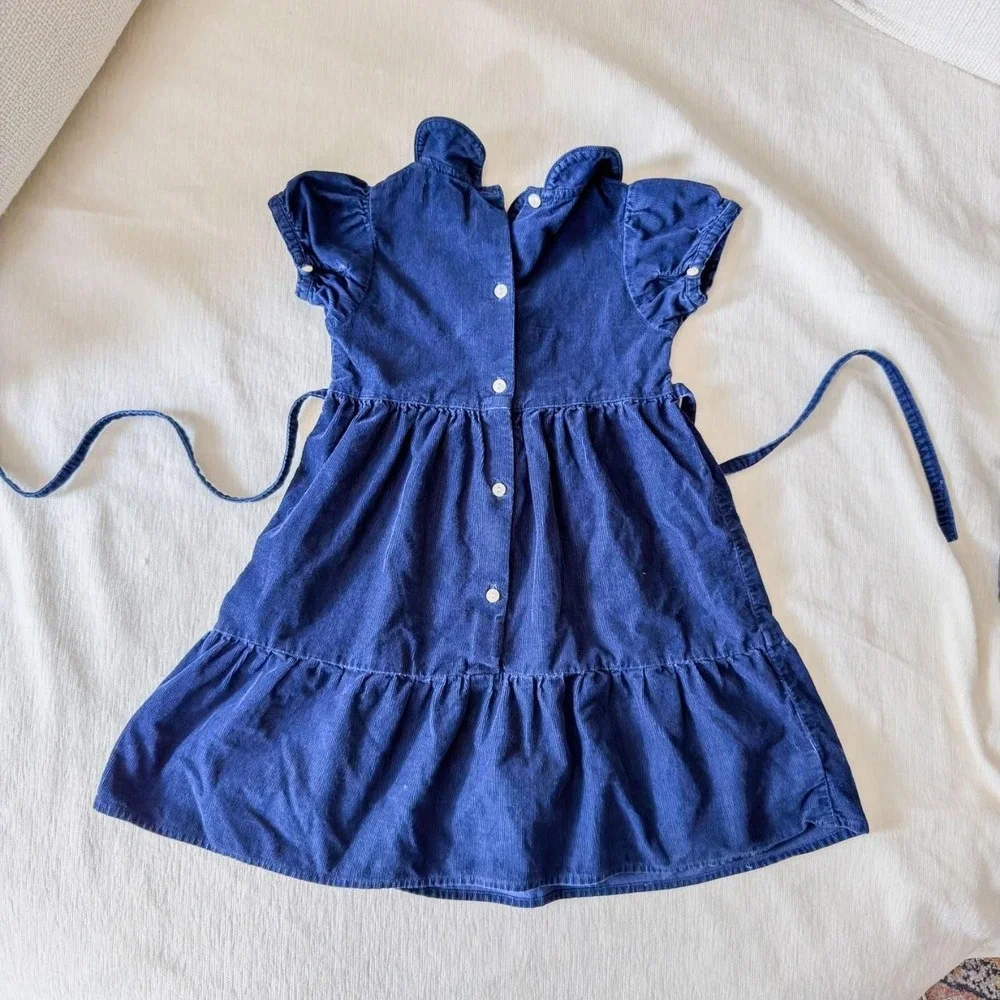Girl's Size 4 Navy Corduroy Ralph Lauren Dress